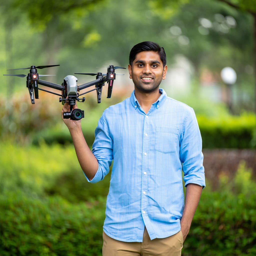Founder Alex with drone